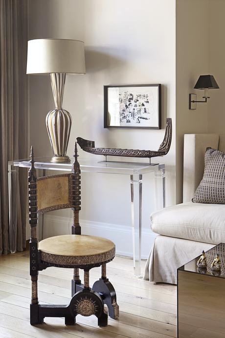Carlo Bugatti Chair in living room of Sandra Nunnerley