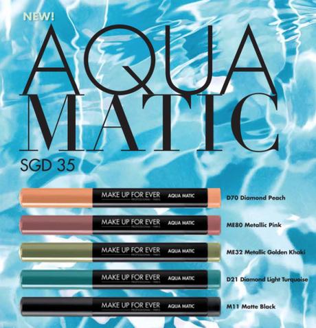 Beauty News: Launch of Make Up For Ever’s Aqua Matic Eyeshadow collection and new Aqua Rouge colours Make up for ever aqua matic launch 2