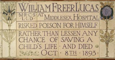 Postman's Park (9): William Freer Lucas