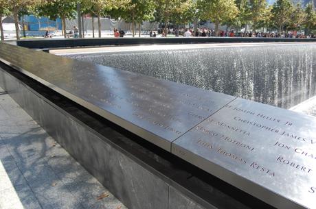 9/11 Memorial, Manhattan, New York City, USA - Edge of Memorial Containing Names of Those Killed 9/11 Memorial, Manhattan, New York City, USA - Edge of Memorial Containing Names of Those Killed