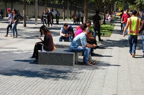9/11 Memorial, Manhattan, New York City, USA - Seating Surrounding the Memorial 9/11 Memorial, Manhattan, New York City, USA - Seating Surrounding the Memorial