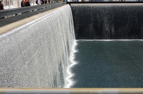 9/11 Memorial, Manhattan, New York City, USA - Waterfall to Memorial Edge 9/11 Memorial, Manhattan, New York City, USA - Waterfall to Memorial Edge