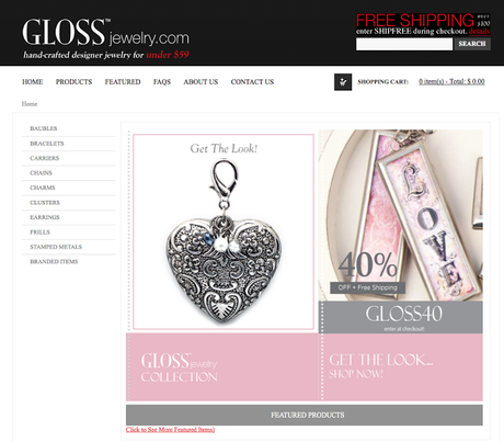 80% off Gloss Jewelry AND Free Shipping