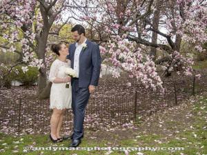 Lisa and Jason’s Central Park Elopement Central Park Elopement Wedding Cherry Blossom