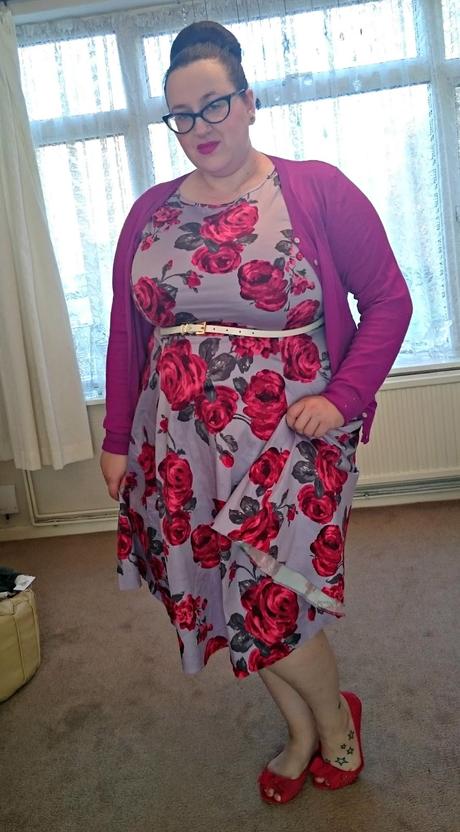 Floral on Lilac Hepburn Dress Floral on Lilac Hepburn Dress