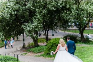 Hollie and Craig’s Wedding in Cop Cot Cop Cot Hollie Craig Central Park Wedding pathway 2 b