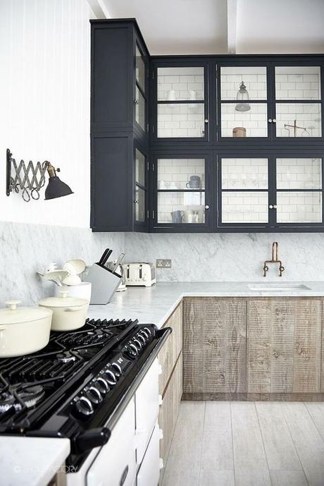 A little texture can go a long way! wood and black