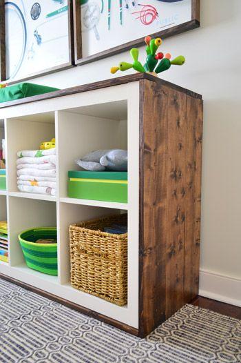 A little texture can go a long way! IKEA Expedit hack