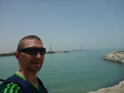 Staying at the Ibis Salmiya Hotel, Kuwait City, Kuwait Walking by the Arabian Gulf near the hotel