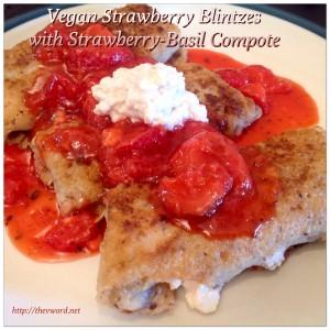 Vegan Strawberry Cheese Blintzes with Strawberry Basil Compote and GO Veggie!® Cream Cheese Strawberry Blintzes (27)