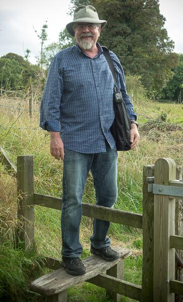 Rick on a stile in England