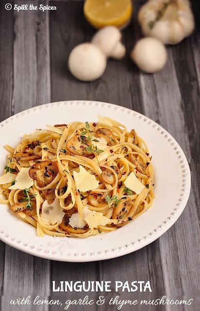 Linguine With Lemon, Garlic And Thyme Mushrooms Linguine With Lemon, Garlic And Thyme Mushrooms