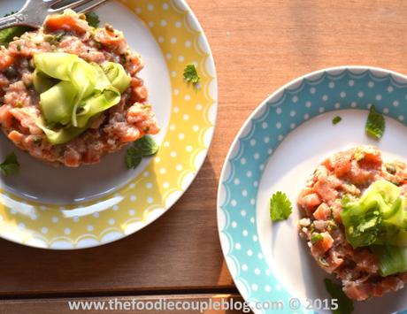 Salmon Tartare with Sweet & Sour Cucumber DSC_0035