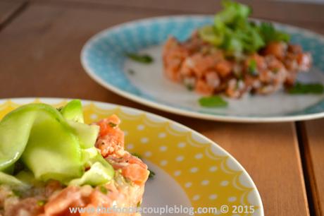 Salmon Tartare with Sweet & Sour Cucumber DSC_0030