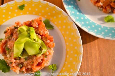 Salmon Tartare with Sweet & Sour Cucumber DSC_0024
