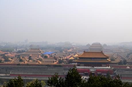 Jingshan Park overlooking Forbidden City, Beijing, China