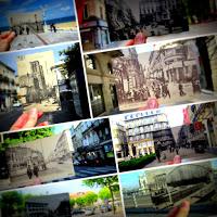 Overlaying old postcards from Bordeaux and Arcachon on the same views today
