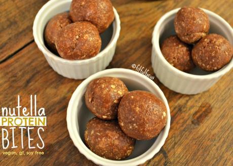 Nutella Protein Bites {vegan, gf} Nutella Protein Bites (vegan, gf) via @FitfulFocus