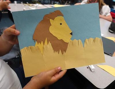 Cut Paper Art Workshop with Fifth Graders at St. Timothy’s School, Los Angeles, CA