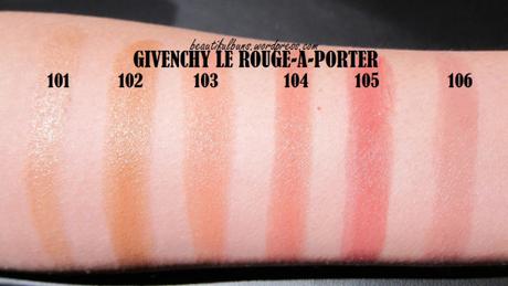Givenchy Le Rouge A Porter lipstick swatches (1)
