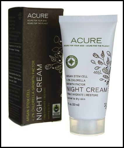 Acure Organics night cream review, savvy brown