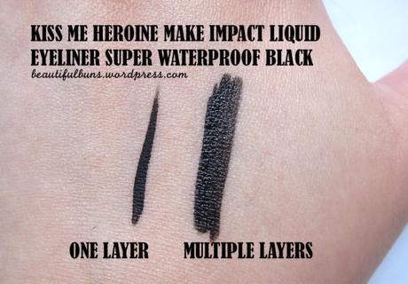 kiss me heroine make impact liquid eyeliner super waterproof black 5