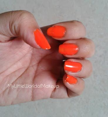 Colorbar Nail Lacquer in Tangerine Mojito Review