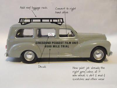 1953 Redex Trial Diorama Pt 3 – The Cinesound Peugeot 203 'Van'