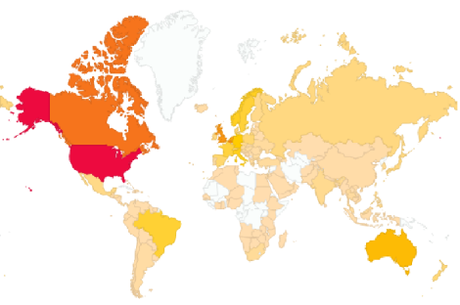 All the Countries that have visited my blog since its inceptions