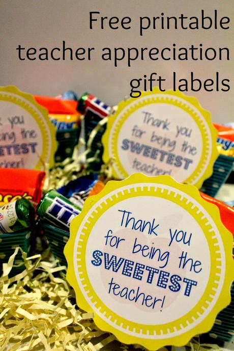 Free Printable labels for teacher appreciation gifts
