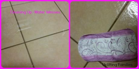 Fun Ways to Recycle Poise Thin-Shaped Pads – Plus DIY Wreath #RecycleYourPeriodPad Cleaning Up Water Messes