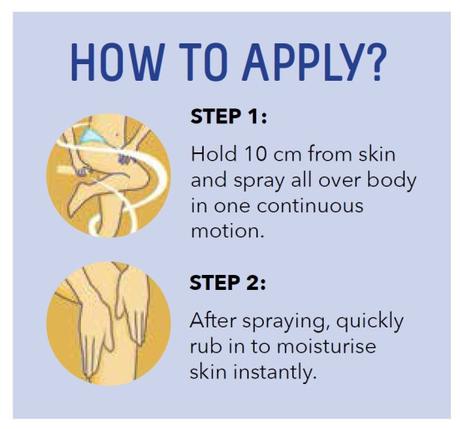 vaseline intensive spray moisturiser how to