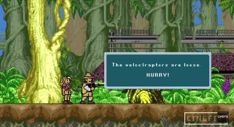 Watch: Jurassic Park Recreated as an 8-Bit Video Game jurassic-park-8bit