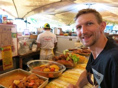 Best Budget Hotel in Belem, Brazil: Hotel Unidos Loving our cheap dinner at the food markets in Belem.