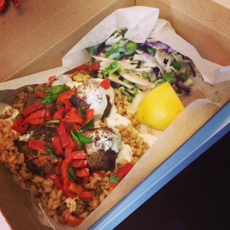 Lunch Visit to Leon Restaurant – Review Leon Restaurant - Falafel and Sweet Potato hot box