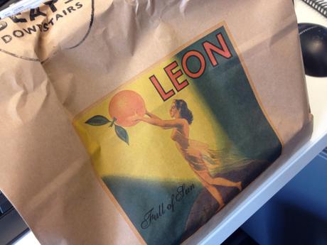 Lunch Visit to Leon Restaurant – Review Leon Restaurant - Falafel and Sweet Potato hot box