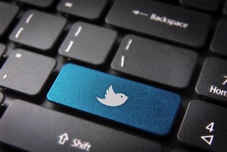 Blue Keyboard Twitter Bird Key, Social Networks Background