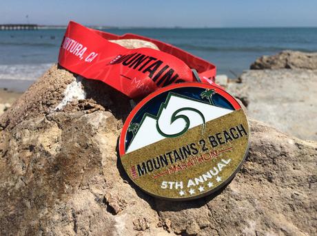 2015 Mountains 2 Beach Marathon medal