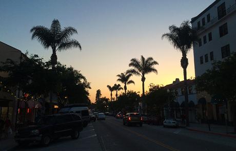 Sunset over downtown Ventura