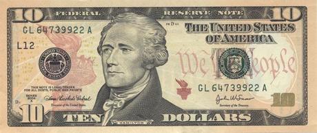Hamilton 10 Dollar Bill