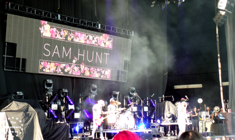 Sam Hunt on stage Wheels Up Tour Toronto
