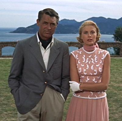 To Catch a Thief: Cary Grant’s Gray Summer Blazer Cary Grant and Grace Kelly in To Catch a Thief (1955).