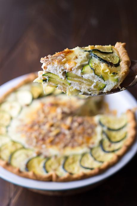 Zucchini Ricotta Quiche with Crumbled Walnuts Zucchini Ricotta Quiche with Crumbled Walnuts | sweetpeasandsaffron.com @sweetpeasaffron