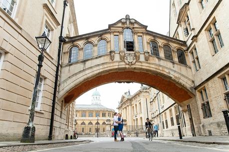Engagement shoot in Oxford Bridge of Sighs