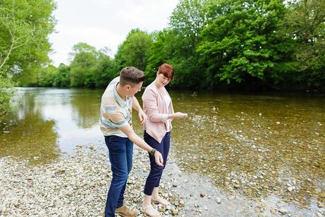 Ilkley Engagement Photography Ilkley Engagement shoot skipping stones