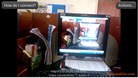 ip webcam connected with vlc