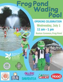 Boston Common Frog Pond Wading Pool Opening July 1