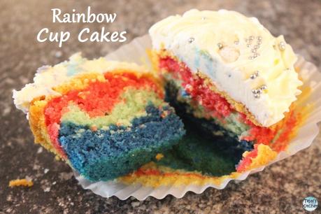 Rainbow Cup Cakes