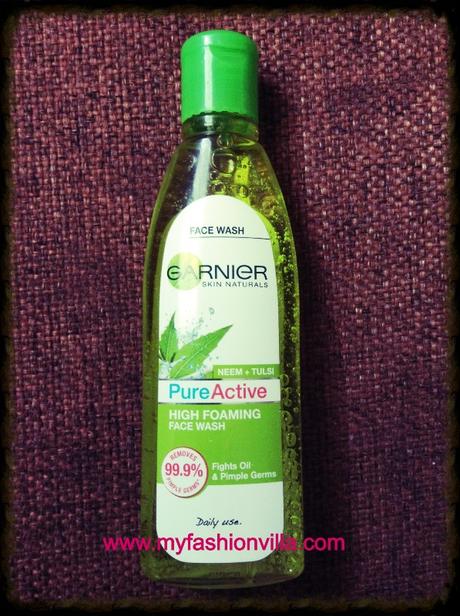 Garnier Pure Active Neem + Tulsi Face Wash Review Garnier Pure Active Neem + Tulsi High Foaming Face Wash Review