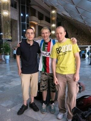 Staying at the 5 Star Yanggakdo Hotel in Pyongyang, North Korea With my Belgian friends from the tour